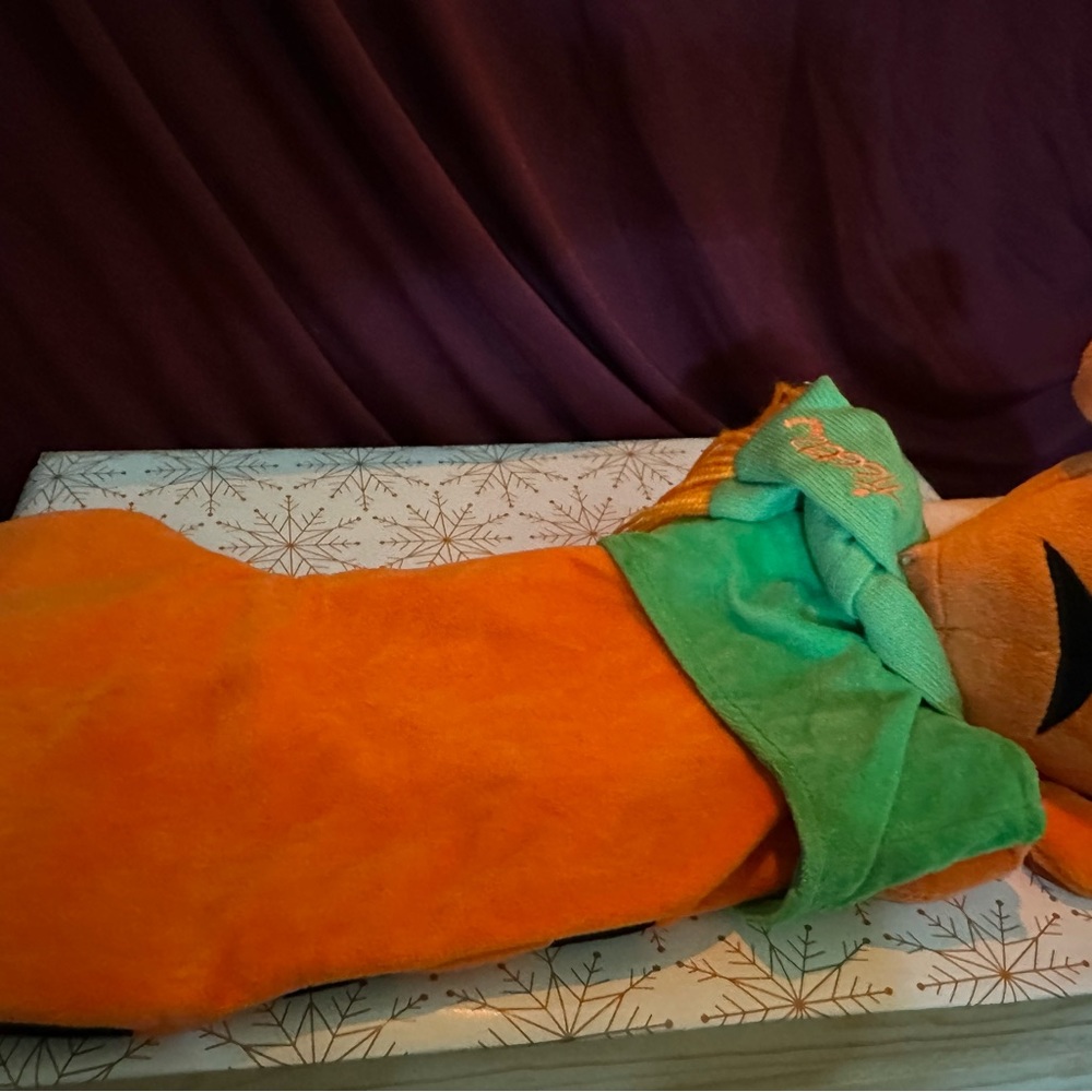 Disney Parks Winnie the Pooh Tigger Plush Christmas Holiday Stocking Orange.used